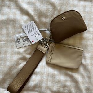 NWT Lululemon Dual pouch wristlet